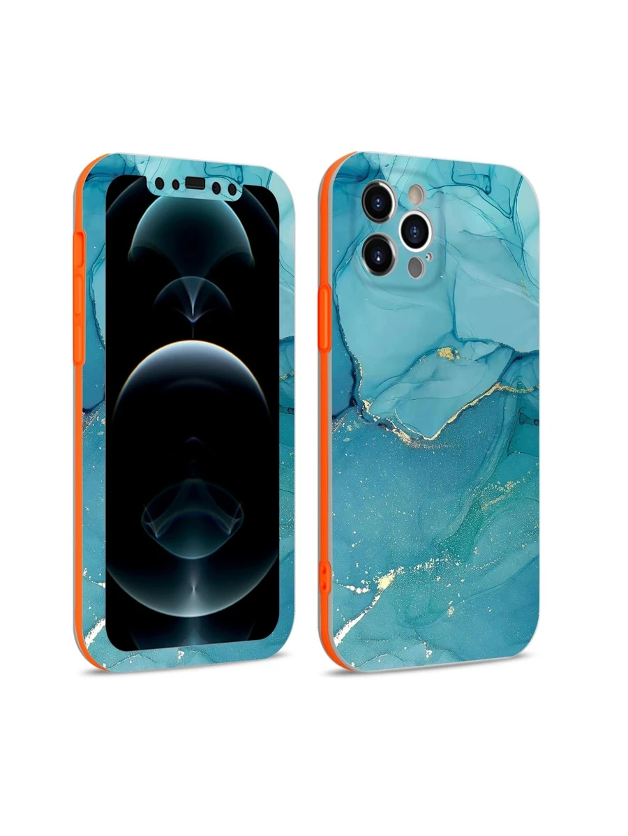 Marble Pattern Phone Case - Multicolor - View 1