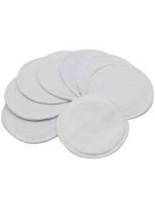 8pcs Solid Color Nursing Pads For Pregnant Women, Daily Use - White - View 3