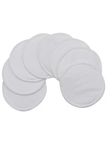 8pcs Solid Color Nursing Pads For Pregnant Women, Daily Use - White - View 4