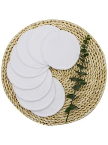 8pcs Solid Color Nursing Pads For Pregnant Women, Daily Use - White - View 5