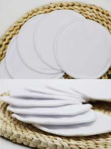 8pcs Solid Color Nursing Pads For Pregnant Women, Daily Use - White - View 6