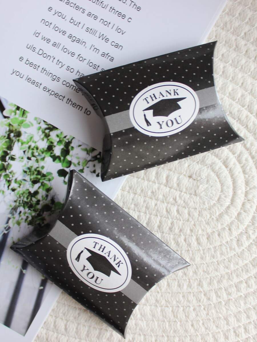 10pcs Graduation Party Gift Box - Black and White - View 1