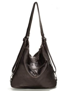 Studded Decor Bucket Bag - Bronze - View 2