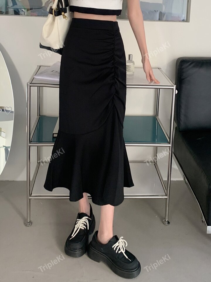 SHEIN 黒 マーメイドスカート（黒 マーメイドスカート XS shein