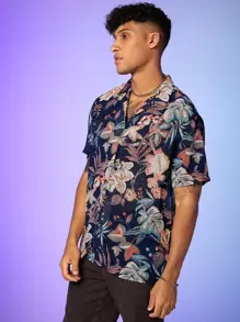 Manfinity Men Tropical Print Shirt - Multicolor - View 4