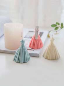 1入組婚紗連衣裙形狀DIY矽膠模具 - 白色 - 查看 1