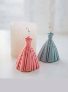 1入組婚紗連衣裙形狀DIY矽膠模具 - 白色 - 查看 2