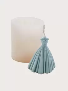 1入組婚紗連衣裙形狀DIY矽膠模具 - 白色 - 查看 3