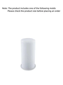 1pc Solid Candle Silicone Mold, Simple White ABS Striped Design Silicone Mold For DIY - White - View 3