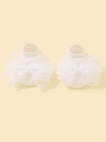 Bebé Calcetines con diseño de lazo - Blanco - Ver 1