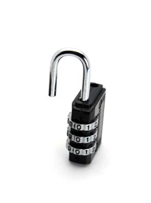 1 Khóa Hợp Kim Kẽm Mật Khẩu, Khóa Mật Khẩu Túi Màu Đen Đơn Giản Cho Gia Đình - màu đen - Xem 6