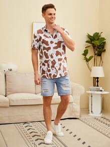 Manfinity Men Cow Print Shirt - Multicolor - View 5