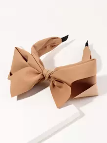 Girls Bow Decor Headband - Khaki - View 2