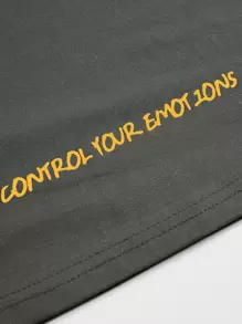 Manfinity Homme Men Letter Graphic Tee & Drawstring Waist Sweatpants, Men S Co Ord Set, Men S 2 Piece Set - Multicolor - View 5