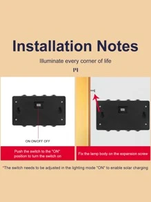 1入組太陽能電池板壁燈戶外庭院花園用ABS太陽能電池板壁燈