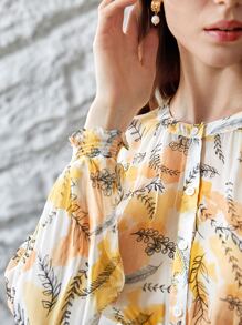 MOTF X Jo Situ Allen 100% SILK PEPLUM TOP - Multicolor - View 4