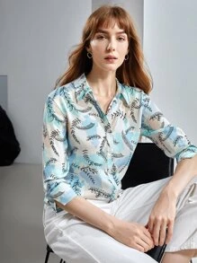 MOTF X Jo Situ Allen SILK PRINTED SHIRT - Multicolor - View 8