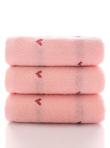 1 pieza Toalla de mano con bordado en forma de corazón, de vuelta al colegio - Rosa - Ver 7