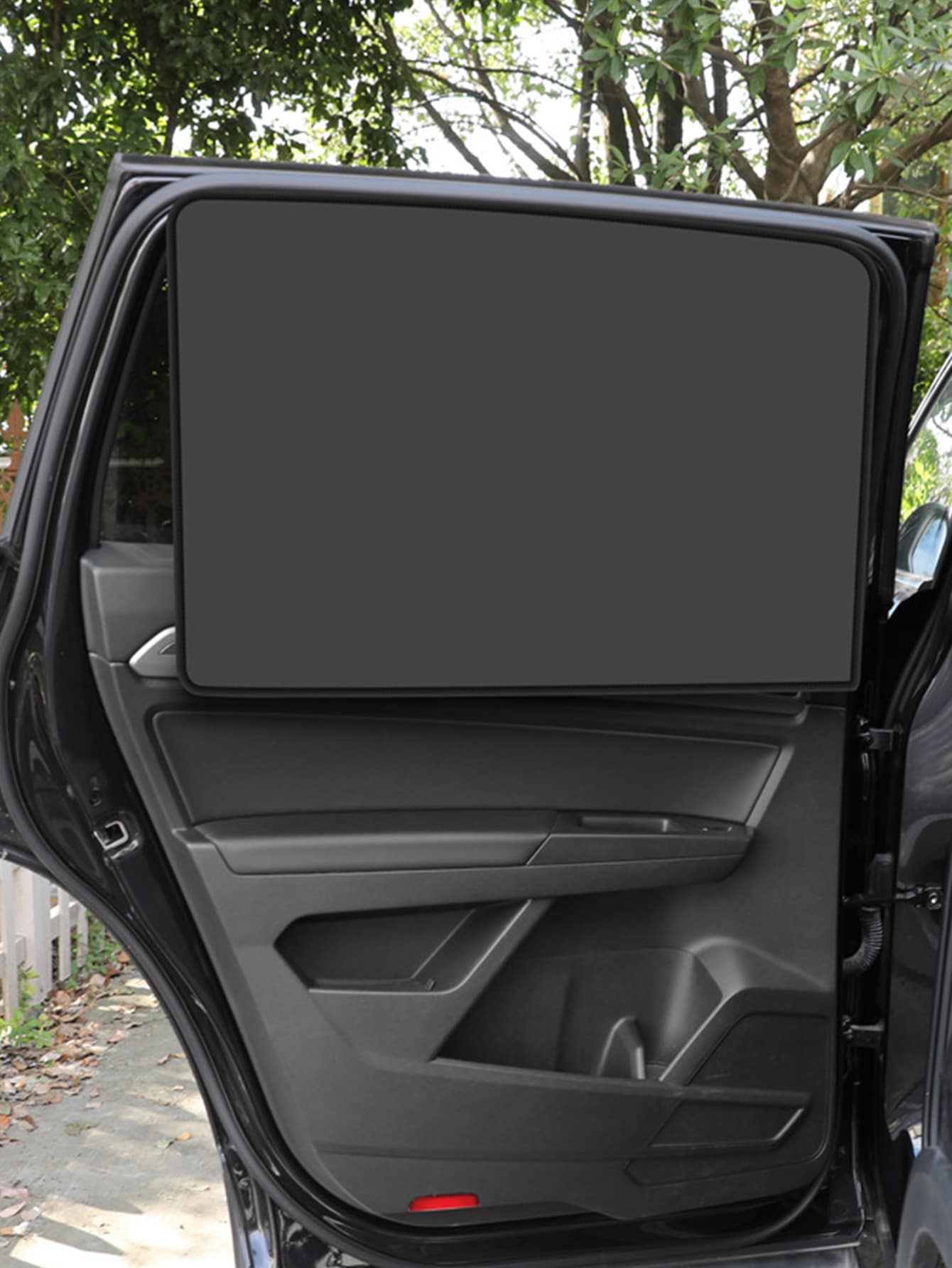 1pc Tấm chắn nắng cửa sổ bên ô tô từ tính - màu đen - Xem 1