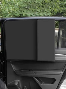 1pc Magnetic Car Side Window Sun Shade, Car Sun Shade - Black - View 2