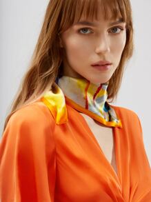 MOTF X KANDINSKY INSPIRED 12mm絲綢印花圍巾,高雅大方 - 彩色 - 查看 12