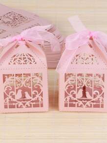 5 Chiếc Túi Kẹo Chim Rỗng Túi Quà Tiệc Cưới - Hồng - Xem 6