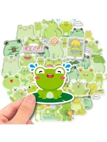 50 cái Cartoon Frog Pattern Sticker - màu xanh lá - Xem 3