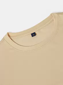 Claim Dot Men Cartoon Graphic Tee - Khaki - View 5