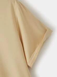 Claim Dot Men Cartoon Graphic Tee - Khaki - View 4