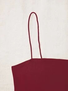 SHEIN Unity Top corto de tirantes delgado unicolor