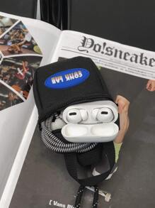 conk lab 男士字母圖形盒，輕巧時尚的錢幣，可作為紀念日、生日禮物，適合白領男女 - 黑色 - 查看 4