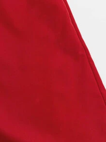 Manfinity Roghcode Men Cartoon Graphic Two Tone Drawstring Waist Shorts - Multicolor - View 4