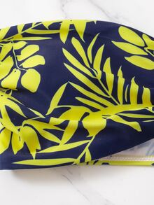 3packs Random Tropical Print Chain Halter Drawstring Hipster Bikini - Multicolor - View 6