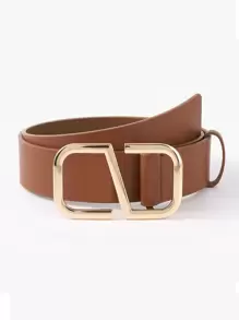 1 pieza Cinturón de mujer con hebilla en forma de S de oro/plata, adecuado para la vida diaria, verano, escuela, otoño, Halloween