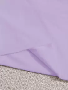 SHEIN Unity Solid Slim Cami Crop Top - Lilac Purple - View 3