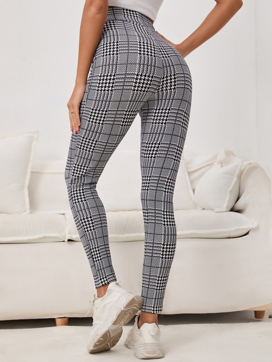 Quần nữ răng cưa Sọc ca rô Giải trí - Đen và trắng - Xem 1