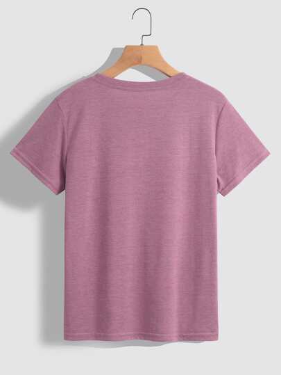 Glimmora Camiseta con estampado de corazón, camisetas gráficas para mujer