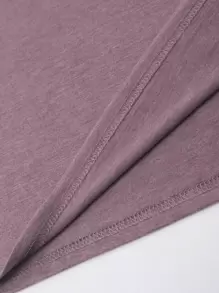 INAWLY 卡通猫咪印花 T 恤 图案 T 恤 女式上衣 - 淡紫色 - 查看 5