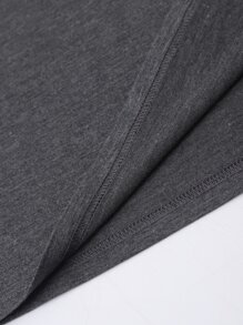 SHEIN LUNE Bee And Slogan Graphic Tee - Dark Grey - View 6