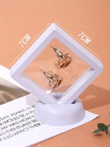 1入組透明首飾盒 - 白色 - 查看 3