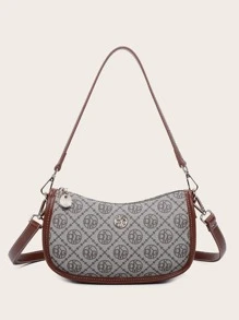 DK DKMG Letter Graphic Contrast Binding Bag - Multicolor - View 1