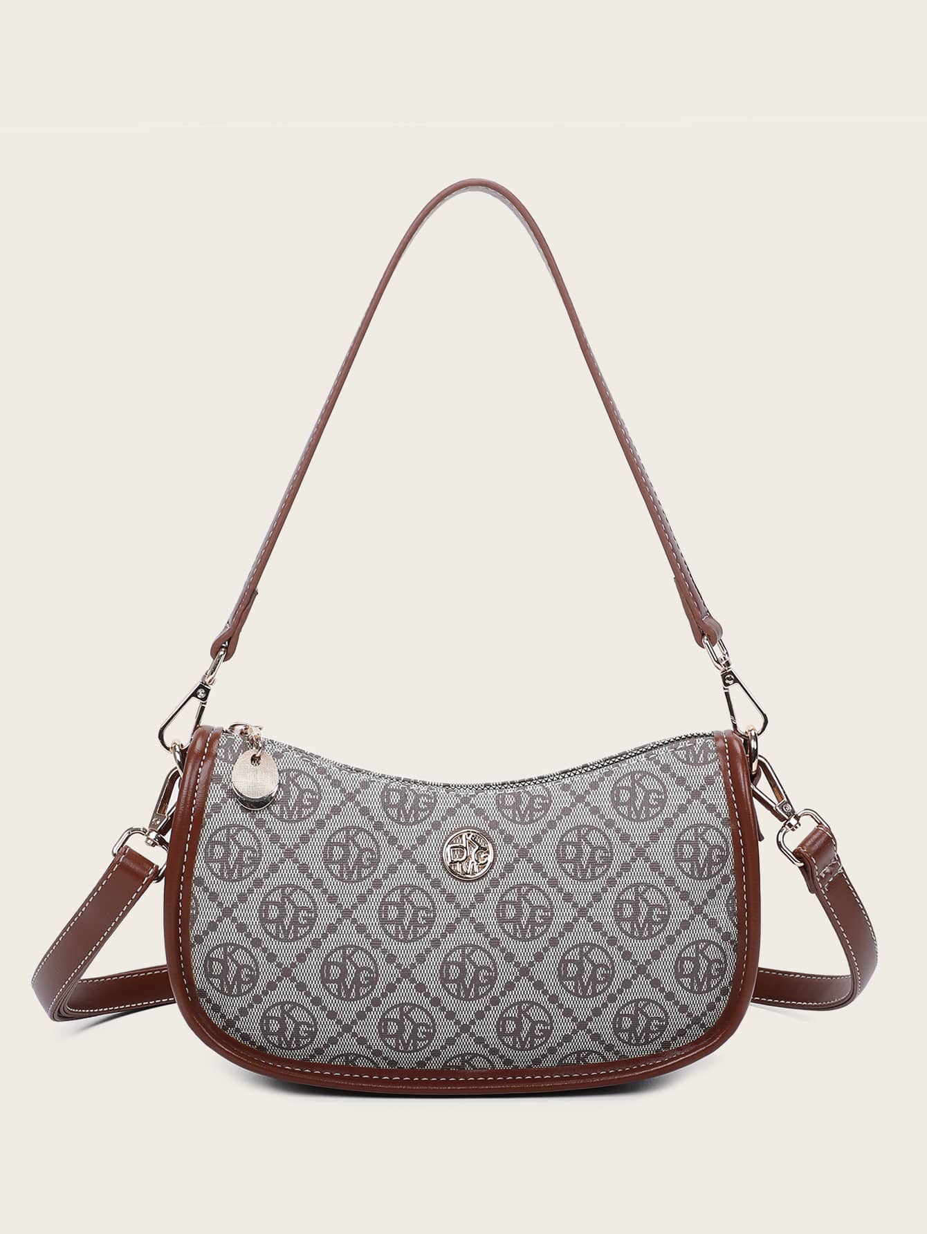 DK DKMG Letter Graphic Contrast Binding Bag - Multicolor - View 1