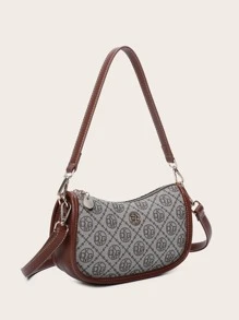 DK DKMG Letter Graphic Contrast Binding Bag - Multicolor - View 2