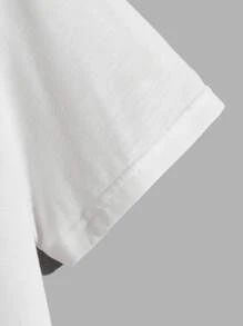 GENTILAND Men Coconut Tree & Letter Graphic Tee - White - View 4