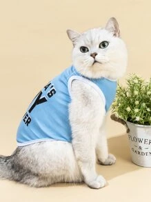 Letter Graphic Pet Tank - Baby Blue - View 6