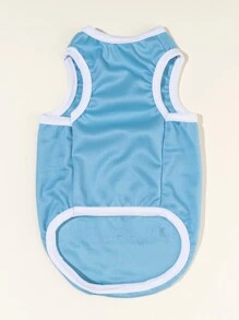 Letter Graphic Pet Tank - Baby Blue - View 3