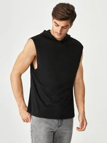 GENTILAND Tops Nam màu trơn Giải trí - màu đen - Xem 5