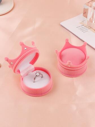 1入組王冠形狀戒指盒