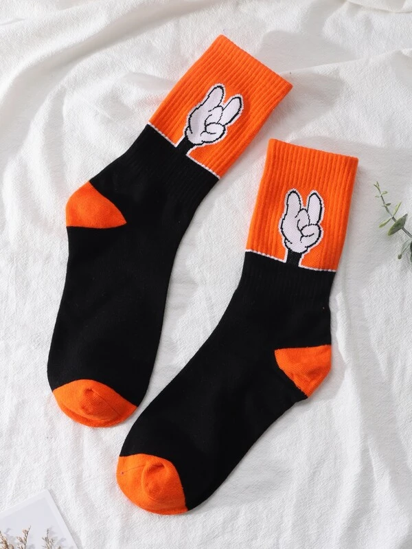 Halloween Socks Target 2022 Cartoon Graphic Crew Socks Shein In