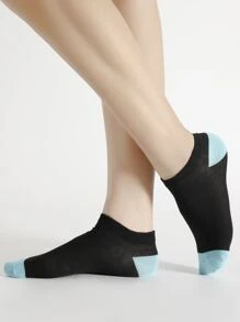 3pairs Two Tone Ankle Socks - Multicolor - View 2